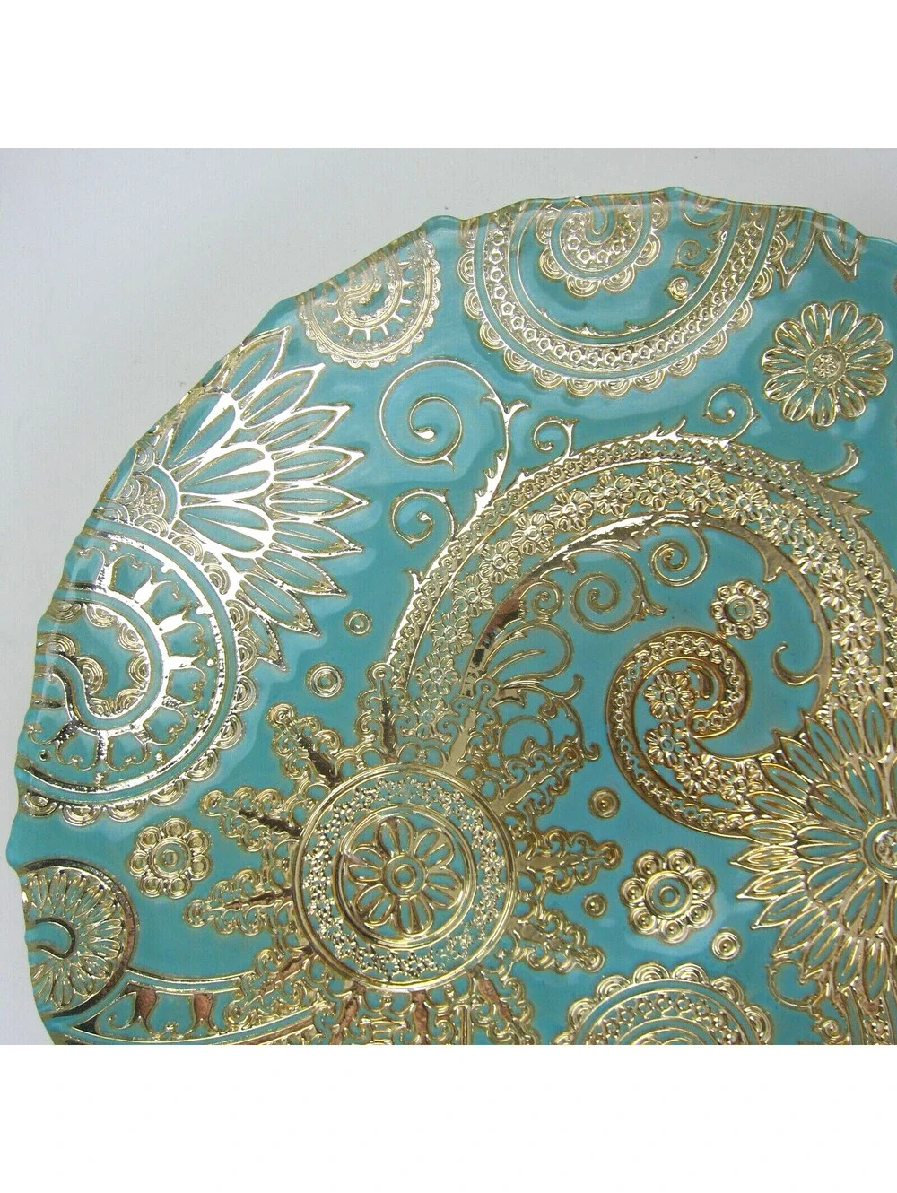 Vintage Decorative Glass Serving Bowl 13